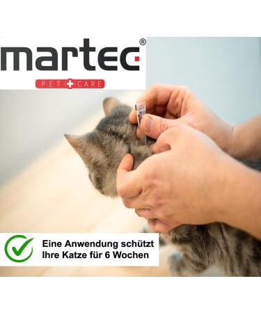 Martec Pet Care Spot On for Cats 12x1ml | 18 Months Flea Tick & Mite Protection | Vegetable-Based Solution | Best Flea Remedy for Cats - Buy Online on GoSupps.com