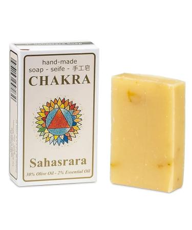 LivuX LivuX Sahasrara Chakra Soap - 7th Chakra Crown Chakra - Handmade Natural Soap with Frankincense and Myrrh - 70g - Vegan and Cold Processed - Spiritual and Balancing 1282