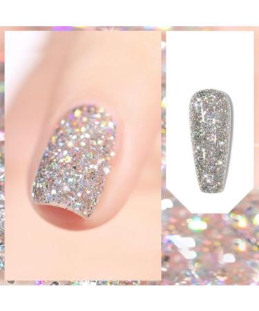 7.3ml Starry Sky Gel UV Lamp Need LED Lamp Colorful Gel Nail Polish Manicure Art Aurora Diamond Gel - (Color: 1)