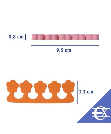 EuroXanty Pedicure Toe Separator & Foam Toe Spreaders - Perfect for Painting Toenails | Flower & Heart Designs - Buy Online on GoSupps.com