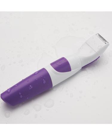 2 in 1 Waterproof Women Hair Trimmer Electronic Washable Hair Trimmer Clipper for Bikini Line Wet and Dry Use Purple - Buy Online on GoSupps.com