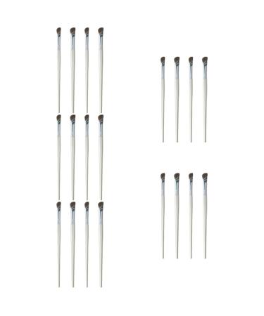 Healeved 20 Pcs Nose Shadow Brush Nose Makeup Brush Brow Brush Angled Eye Shadow Blending Brush Alloy