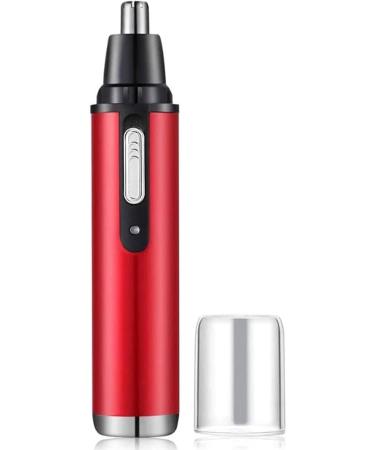Nose Hair Trimmer USB Rechargeable Electric Ear Nose Hair Trimmer for Men Women Waterproof Ear and Nose Hair Trimmer with Dual Edge Blades Easy to Carry Easy Cleansing (Red)