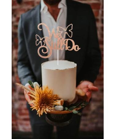 We Still Do Cake Topper Wedding Anniversary Party Decorations Sparkly Vow Renewal Party Decoration Makes a Great Centerpiece (Rose Gold) - Buy Online on GoSupps.com