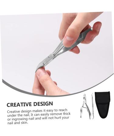 Beatifufu 1 Set Manicure 2-Piece Set Nursing Nails Pedicure Nail Cuticle Pusher Pedicure Tools Skin Nippers Pedicure Nail Manicure Tool Stainless Steel Nail Pliers - Buy Online on GoSupps.com