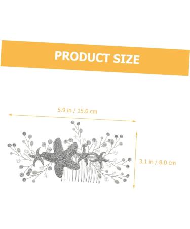 Didiseaon Starfish Hair Comb Hair Comb Pearl Headpiece Star Hair Comb Accessory Rhinestone Headpiece Mermaid Hair Comb Brides Blue Hair Comb Vintage Banquet Manual Hair up Alloy - Buy Online on GoSupps.com