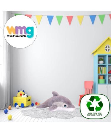 Deluxe Paws Plush Dolphin Eco Toy | 100% Recycled Materials | Soft & Cuddly - Buy Online on GoSupps.com
