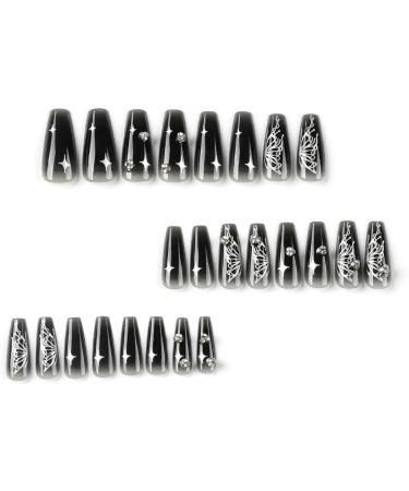 Ruarby False Nails Full Cover Nail Tips Butterfly Press On Nails French Tip False Nails Stick on Nails DIY Manicures Supplis - Buy Online on GoSupps.com