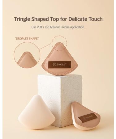 Buy Triangle Shape Makeup Powder Puff | Soft Latex Puff for Quick & Precise Application | Big Size Korean Makeup Puff - Buy Online on GoSupps.com