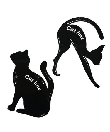 KALLORY Stencils 2pcs Eyeshadow Stencil Eye Stencil Eyeliner Stencil Mold The Cat Eye Makeup Set