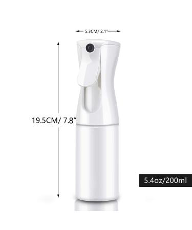 Refillable 200ml Hair Spray Bottle - Fine Mist Ultrafein Continuous Spray for Salon Gardening & Skin Care (White) - Buy Online on GoSupps.com