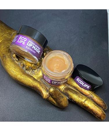 Eco Lips Blackberry Intensive Overnight Lip Mask 2-pack | Repair & Restore Dry, Cracked, Chapped Lips | USDA Organic & Cruelty-Free | Made in USA - Buy Online on GoSupps.com