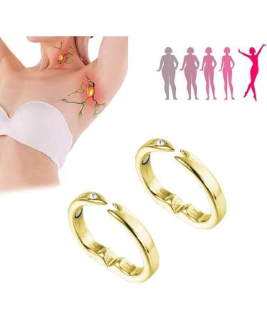 Magnetic Lymphatic Detoxification Ring - Adjustable Weight Loss Slimming Ring for Men & Women | Gold - Buy Online on GoSupps.com