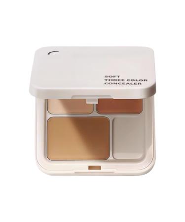 3-Color Cream Contour Palette | Brightening and Sculpting Concealer Palette - Long-Lasting Blemish and Redness Corrector for Skin Makeup