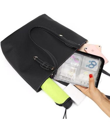 LingLingo Travel Jewelry Organizer Case - Transparent Storage Book for Earrings, Necklaces, Bracelets, Rings - Includes 80 Small Bags - Black - Buy Online on GoSupps.com