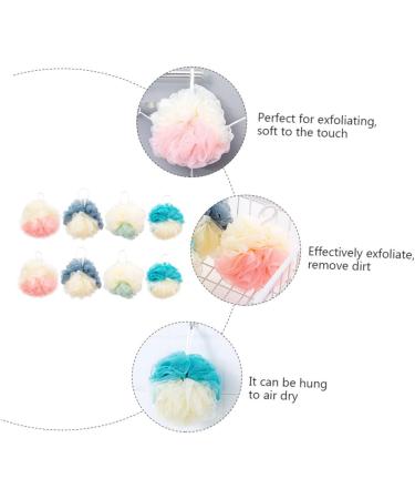 Buy Housoutil 8pcs Color Matching Bath Balls & Exfoliating Sponges - Ideal Shower Poufs & Loofahs for a Luxurious Bath Experience | International Shipping Available - Buy Online on GoSupps.com