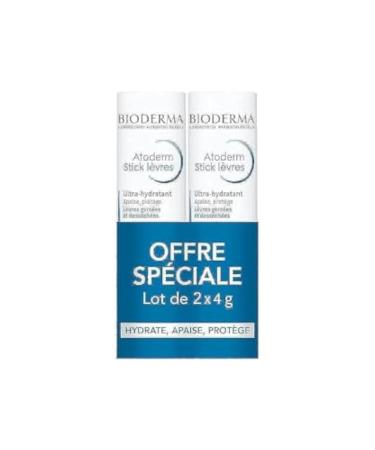 Bioderma Atoderm Ultra-Moisturizing Lip Stick Pack of 2 x 4 g