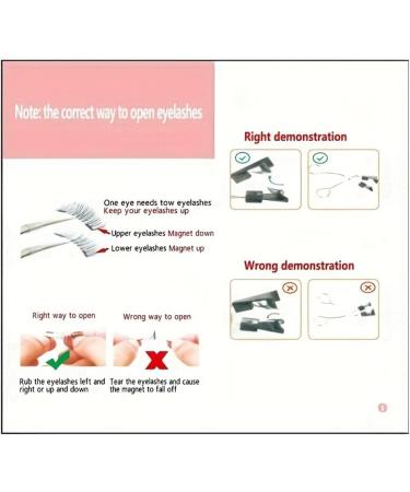Magnetic Eyelashes without Eyeliner 6 Pairs Reusable False Lashes Natural Look 3D Effect Waterproof Fake Eyelash Set with Applicator - Buy Online on GoSupps.com