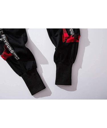 Men's Punk Cargo Baggy Techwear Joggers | Hip Hop Harem Streetwear | Tactical Track Pants - Black (Medium) - Buy Online on GoSupps.com