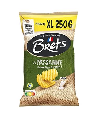 BRETS - Chips Nature Paysannes - Sel de Gu rande - 250g - Id al pour lap ritif - Lot De 4