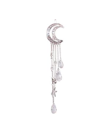 sukisuki Rhinestone Moon Tassel Women Hair Clips Hairpins Wedding Party Accessories