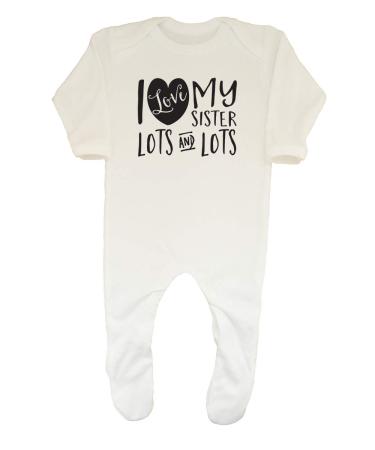 Shopagift Baby I Love My Sister Lots and Lots Sleepsuit Romper