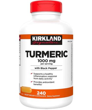Just Grown Turmeric 1000 mg  240 Capsules (1 Pack) 240 Count (Pack of 1)