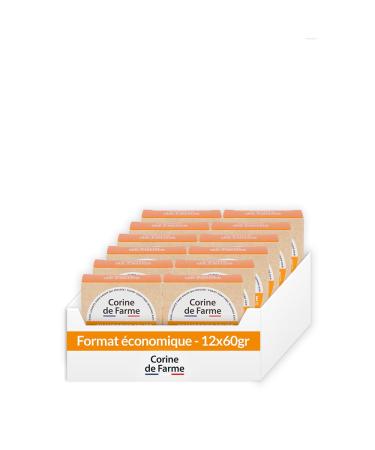 Corine de Farme - Eco Pack of 12 x 75gr - My French Solid Shampoo for Dry Hair - Coconut Oil - Nourishes, Hydrates and Shines - Vegan, Clean Beauty