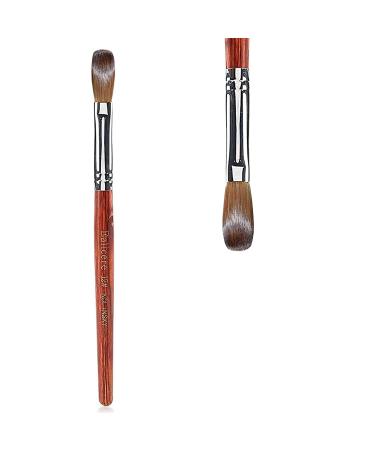 Ncana 12# Pure Kolinsky Hair Bristles Acrylic Nail Brush,Red Wood Sable Acrylic Nail Art Brush,Oval Crimped Shaped Mahogany Wood Handle,for Nail Art Manicure Tool