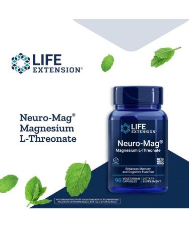 Life Extension Neuro-Mag Magnesium L-Threonate - Cognitive Performance Support - 90 Capsules - Buy Online on GoSupps.com
