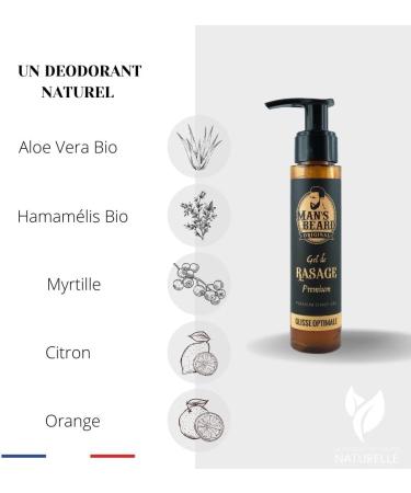 Man's Beard - Transparent Precision Beard Shaving Gel with Aloe Vera - Sensitive Skin - 75 ml - Ingredients of Natural Origin - 100% Made in France - Buy Online on GoSupps.com