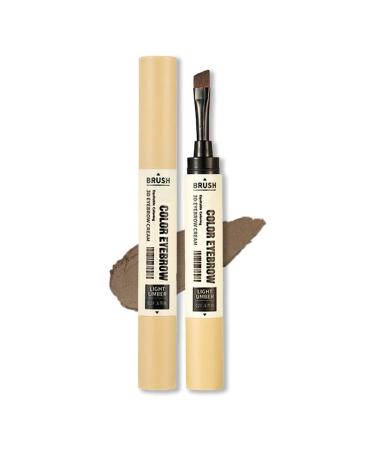 Sentechx Shaping Long Lasting Double Ended Eyebrow Color Cream Natural Long Lasting Eyebrow Cream Waterproof MultiPurpose Eyebrow Cream Light Tea
