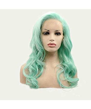 BGHJUE Mint Green Big Wave Long Curly Front Lace Wig - Premium Quality International Shipping - Buy Online on GoSupps.com