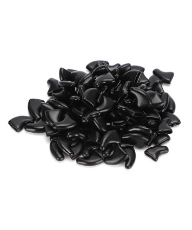 Tmishion cat nail caps dog paw-anti-scratch claw protective sleeves 100 pieces soft pet-cat nail caps cover with glue for cats and dogs (l) l cool black