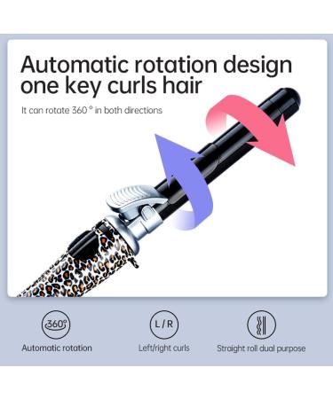 Dual-Purpose Electric Curling Stick - 1 Inch | Straight & Curly Hair Tool for Home Office & Travel - Available in Leopard Print & More - Buy Online on GoSupps.com