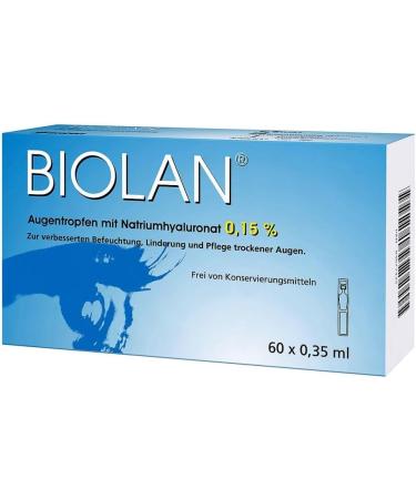 Buy Biolan Eye Drops 60x0.35 ml - International Shipping Available | Relief for Dry Eyes - Buy Online on GoSupps.com