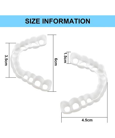 Buy 2 Pairs of Instant Veneers | Upper & Lower Fake Teeth for a Brighter Smile - International Shipping Available - Buy Online on GoSupps.com