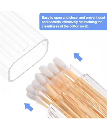 Portable Cotton Swabs Container - 2 Piece Clear Storage Box with Dust-Tight Lid | Ideal for Travel (Blue) - Buy Online on GoSupps.com
