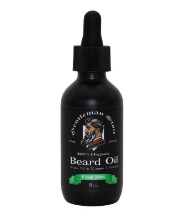 Premium Beard Oil | All Natural Argan & Vitamin E Infused | Soften Condition & Promote Growth | 2 oz Mint - Buy Online on GoSupps.com