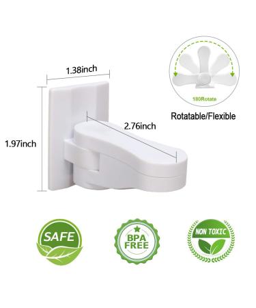 Childproof Door Lever Locks - Set of 4, Easy Tool-Free Install, Prevent Kids and Pets from Opening Doors, White - Buy Online on GoSupps.com