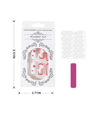Vatocu Coffin Flame Artificial Nails - Pink Ballerina Acrylic Press-On Fingernails for Women & Girls (24 Pieces) - Buy Online on GoSupps.com