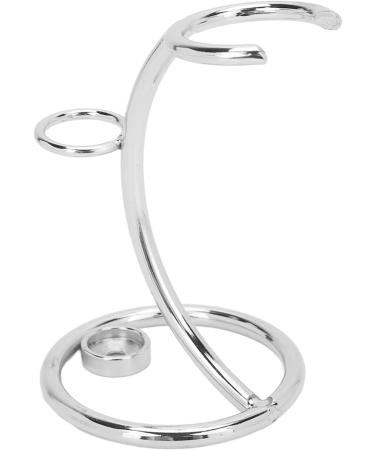 Stainless Steel Shaving Brush & Razor Stand - Men's Razor Tool Holder for Secure Storage (Silver) - Buy Online on GoSupps.com