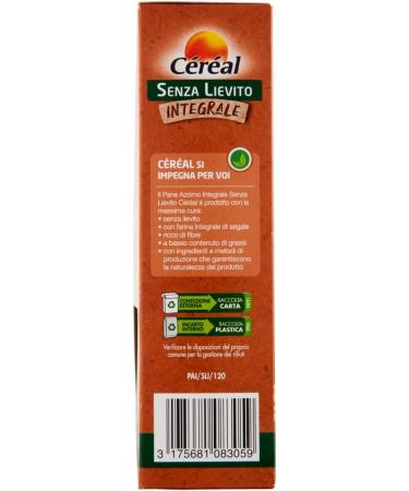 Senza Lievito Integrale Pane Azzimo Cereal Yeast-Free Yeast-Free Bread with Whole Rye Flour Low Fat 180g + Italian Box Gourmet Polpa di Pomodoro 400g - Buy Online on GoSupps.com