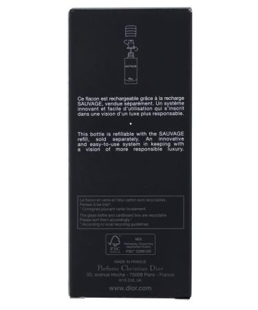 Dior Men's Sauvage Refillable Eau de Toilette Spray 1-oz. aromatic 1 Fl Oz (Pack of 1) - Buy Online on GoSupps.com
