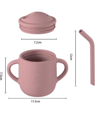 Linshuma Silicone Baby Cup - Toddler Straw Sippy Cup - Kids Trainer Cup | 150ML Coffee - Buy Online on GoSupps.com
