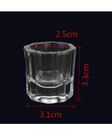 Crystal Bowl Cup Liquid Powder for Nails Acrylic Dappen Dish Clear Nail Art Tools for Women at Home - Buy Online on GoSupps.com