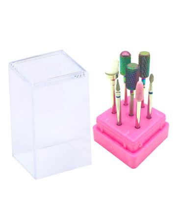 GLOA Electric Nail Drill Bit Set Nail File Bits Cuticle Remover Bits 7Pcs Tungsten Steel Ceramics Remove Gel Polish Manicure Pedicure Nail Drill Bits 9#