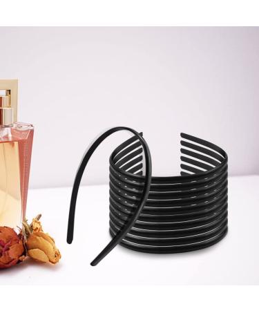 Oruuum 72 pcs DIY Black Plastic Headbands for Women and Girls - Teeth-Free Design (7mm) - Buy Online on GoSupps.com