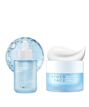ANOTHER FACE PEPTATHENOL10 Barrier Serum + Aqua Balance Cream Glowing & Firming for Anti Aging Pore Minimizing Soothing Sensitive Skin Hydrating for Dry Skin Vegan Korean Skin Care