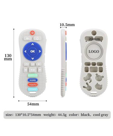 Remote Control Shape Teething Toy for Babies - 2 Pcs Silicone Chew Toy | Educational Sensory Teethers for Newborns | Ideal Baby Gift - Buy Online on GoSupps.com